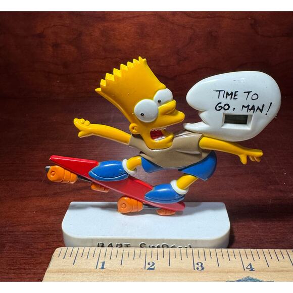 Vintage 1990 Bart Simpson The Simpsons Mini Clock from Nelsonic Untested - Picture 5 of 6